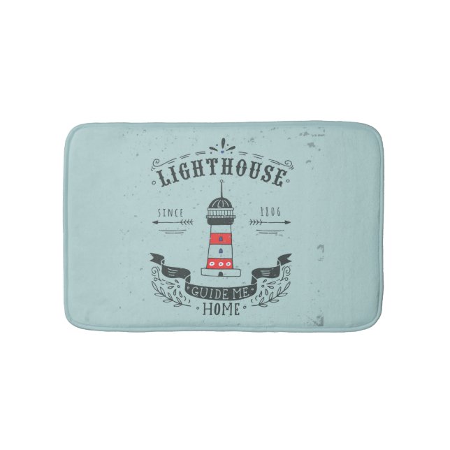 Lighthouse Guide Me Home Poster Bathroom Mat (Front)