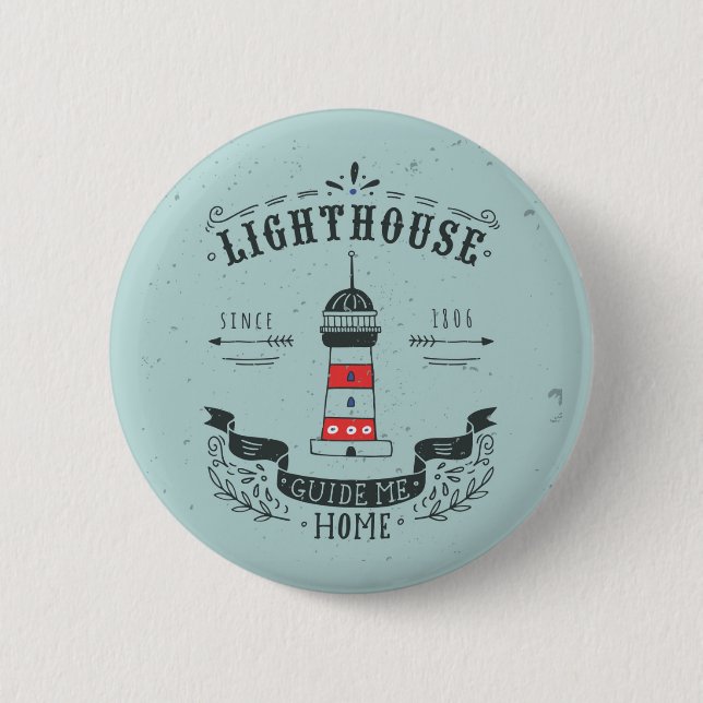 Lighthouse Guide Me Home Poster Button (Front)