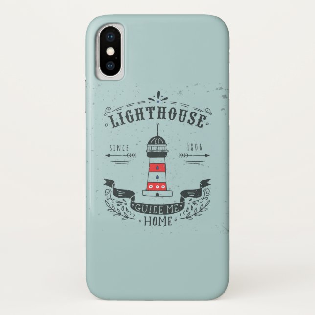 Lighthouse Guide Me Home Poster Case-Mate iPhone Case (Back)