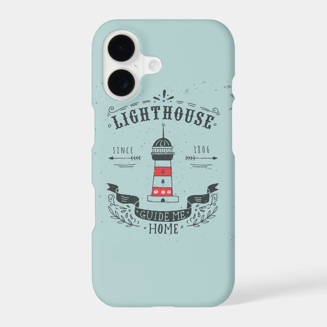 Lighthouse Guide Me Home Poster Iphone Case (Back)