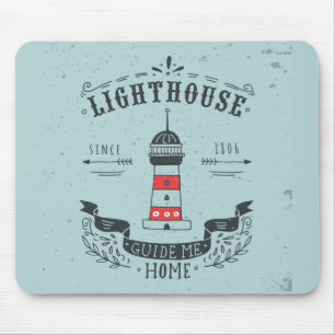 Lighthouse Guide Me Home Poster Mouse Pad