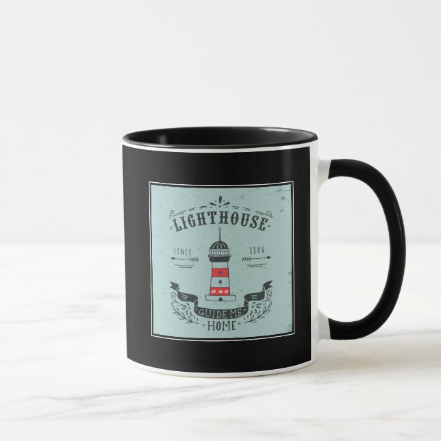 Lighthouse Guide Me Home Poster Mug (Right)