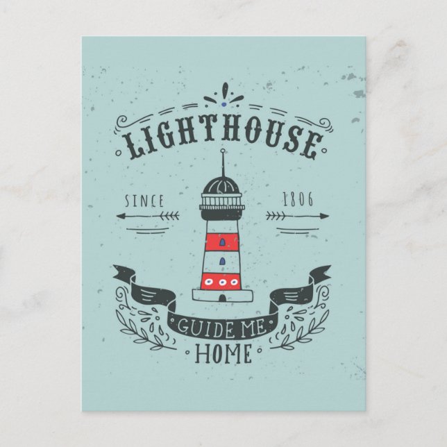 Lighthouse Guide Me Home Poster Postcard (Front)