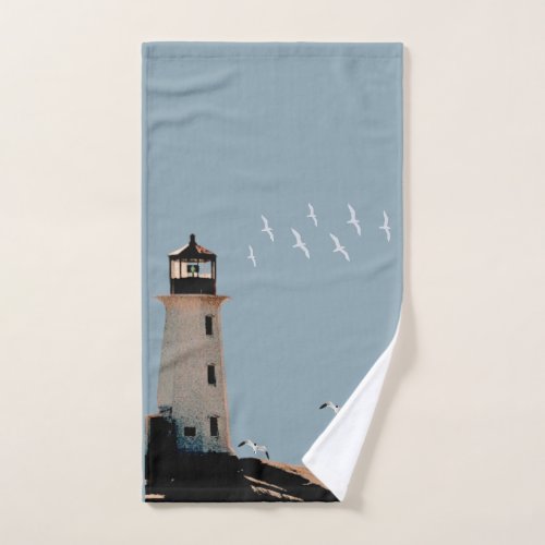 Lighthouse hand towel