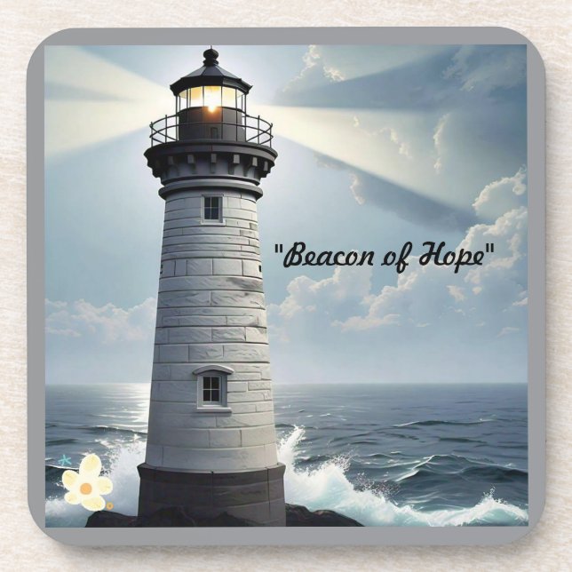 "Lighthouse Haven" Beverage Coaster (Front)
