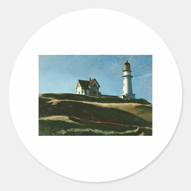 Lighthouse Hill - Edward Hopper Classic Round Sticker (Front)