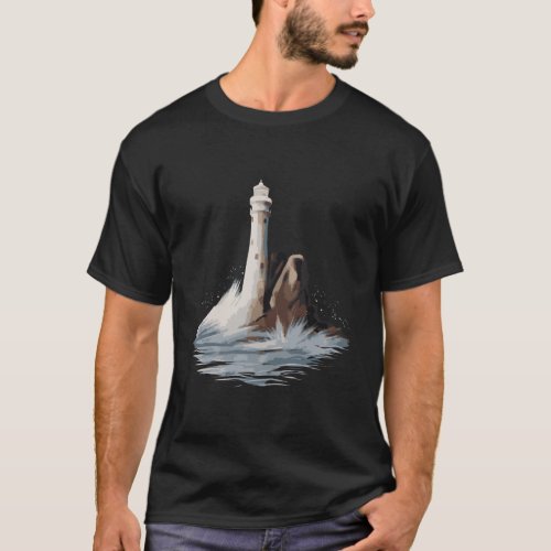 Lighthouse Hoodie Light House Ocean Rocks And Wave T_Shirt