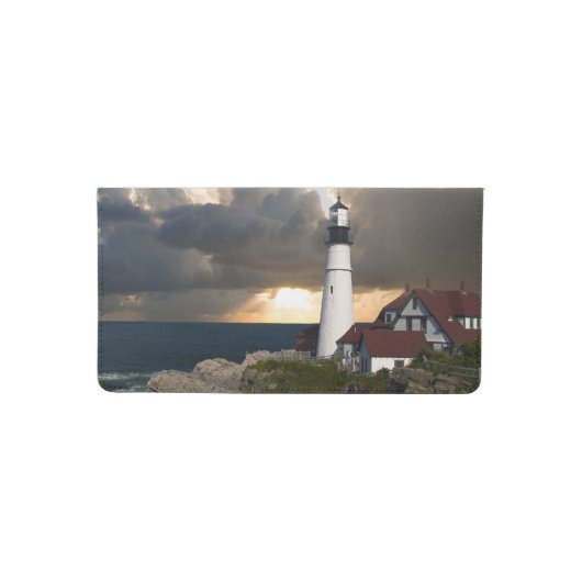 Lighthouse in a Storm Checkbook Cover (Front)