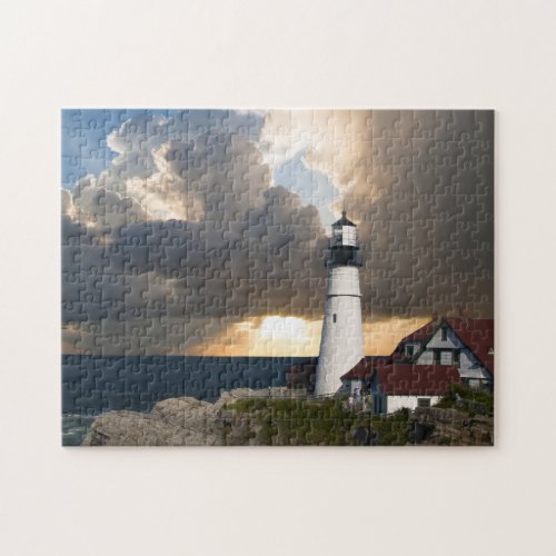 Lighthouse in a Storm Jigsaw Puzzle