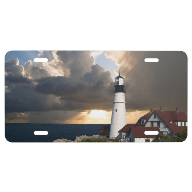 Lighthouse in a Storm License Plate (Front)