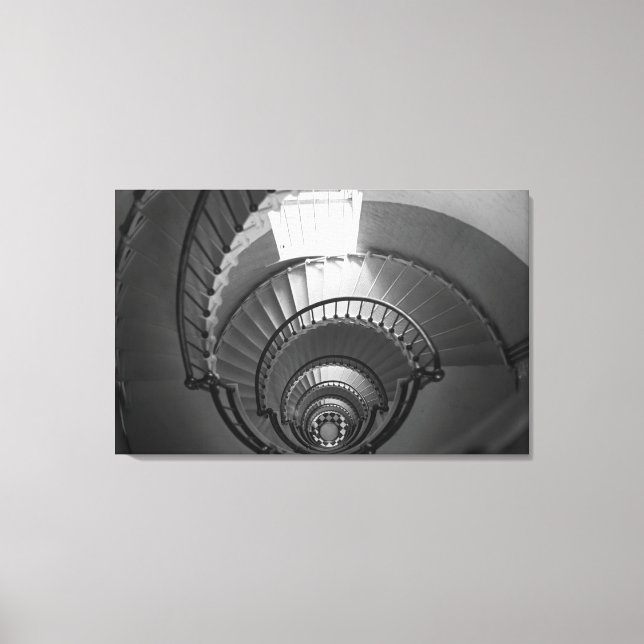 Lighthouse in Black and White Canvas Print (Front)