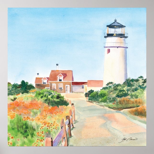 Lighthouse in Cape Cod Poster (Front)