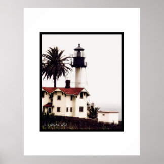 Lighthouse in Color Poster