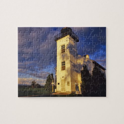 Lighthouse in Escanaba UP Michigan Jigsaw Puzzle