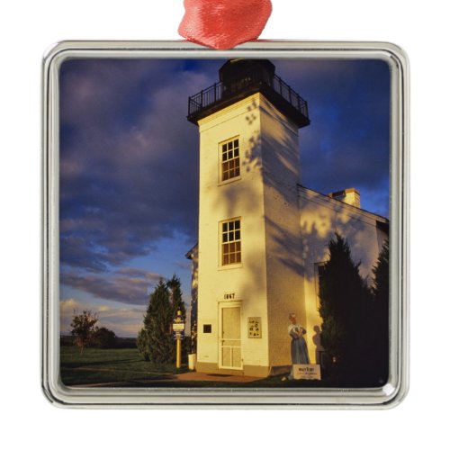 Lighthouse in Escanaba UP Michigan Metal Ornament