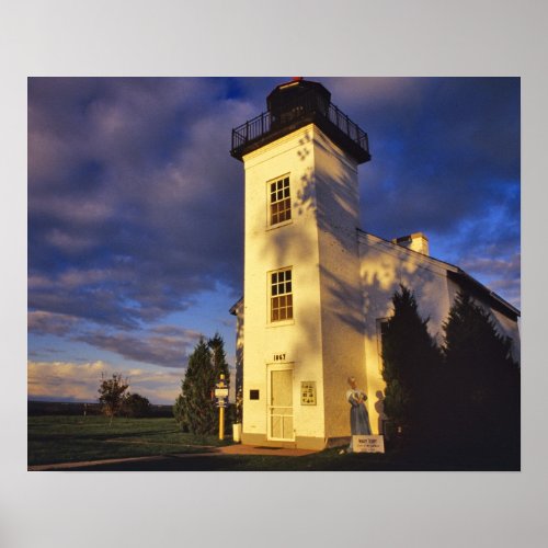 Lighthouse in Escanaba UP Michigan Poster