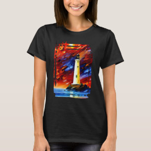 Lighthouse in Full Primary Colors T-Shirt