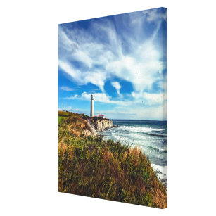 Lighthouse in Gaspé, Quebec - Travel Photography C Canvas Print