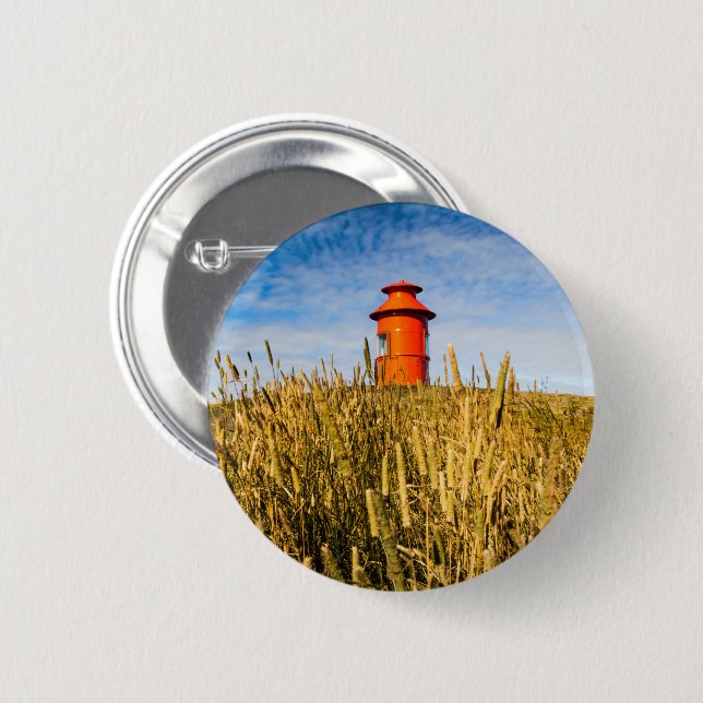 Lighthouse in Stykkisholmur, Iceland Button (Front & Back)