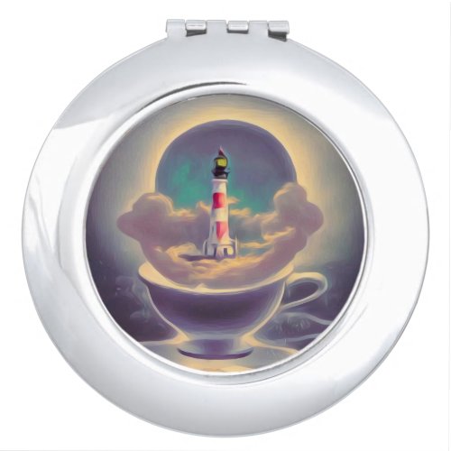 Lighthouse in the Clouds Mug Compact Mirror
