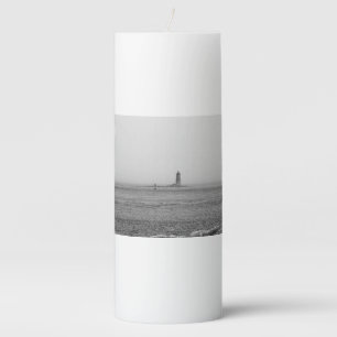 Lighthouse in the Distance Pillar Candle
