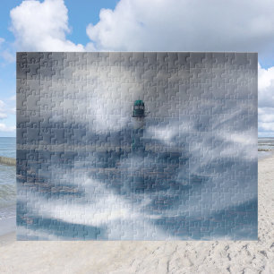 Lighthouse in the storm - Baltic Sea Jigsaw Puzzle