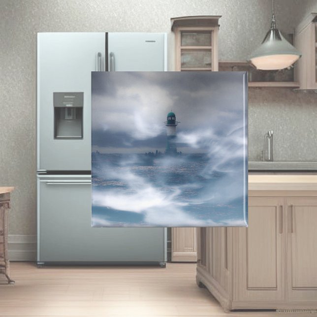 Lighthouse in the storm - Baltic Sea  Magnet (Creator Uploaded)