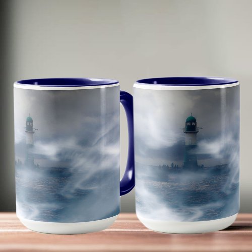 Lighthouse in the storm _ Baltic Sea Mug