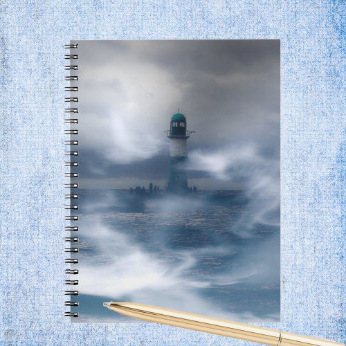 Lighthouse in the storm _ Baltic Sea    Notebook