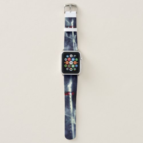 Lighthouse in the stormy sea digital illustration apple watch band