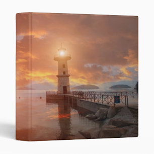 Lighthouse in the Sunset 3 Ring Binder