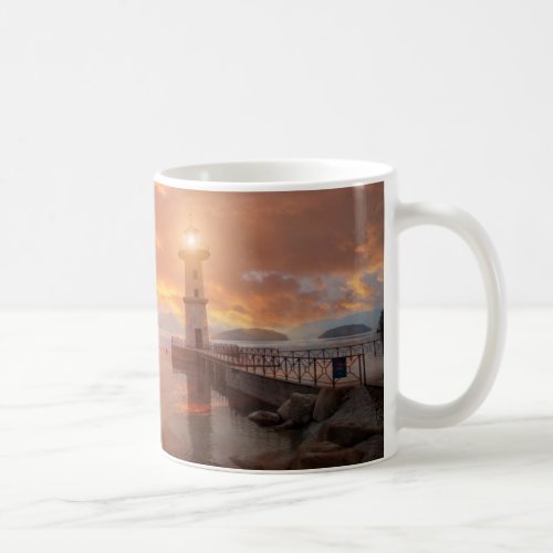 Lighthouse in the Sunset Coffee Mug