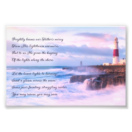 Lighthouse Inspiring Quote Landscape Photo Print