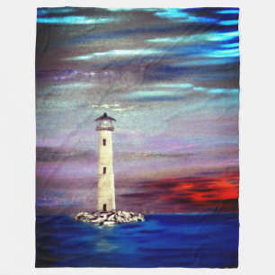 Lighthouse Island Fleece Blanket