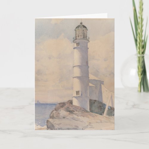 Lighthouse Isle of Shoals  Childe Hassam Card