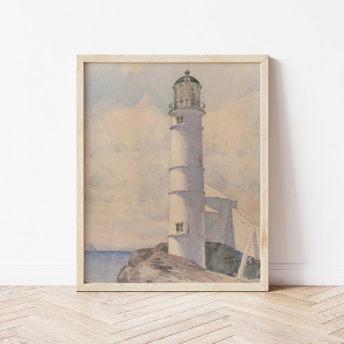 Lighthouse Isle of Shoals  Childe Hassam Poster