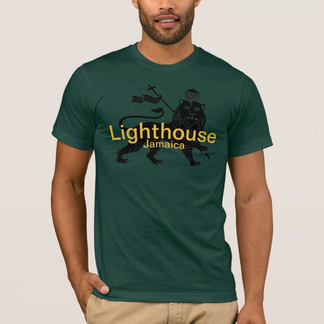 Lighthouse Jamaica surf break shirt. T-Shirt (Front)
