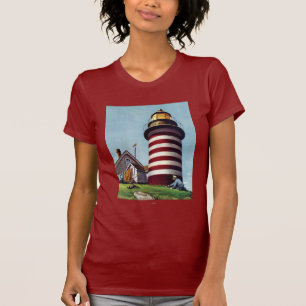 Lighthouse Keeper by Stevan Dohanos T-Shirt
