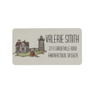 Lighthouse & Keepers House Label