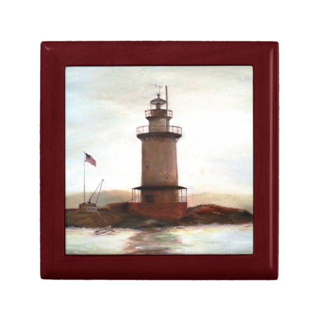 Lighthouse Keepsake Memory Box for Dad (Front)