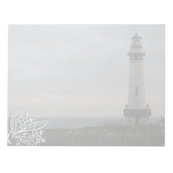 Lighthouse & Lace : Notepad by luckygirl12776 at Zazzle
