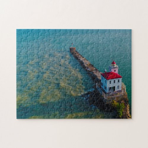 Lighthouse Lake Erie Jigsaw Puzzle