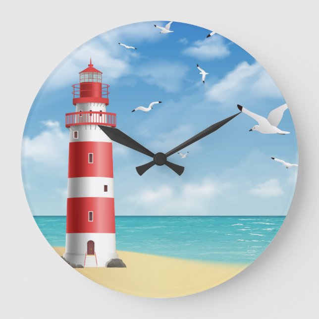 Lighthouse Large Clock (Front)