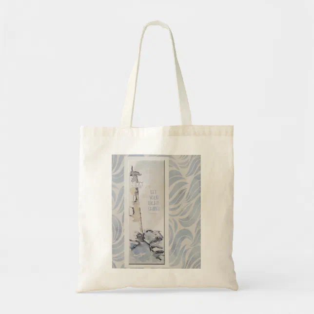 Lighthouse--Let your light Shine! Tote Bag | Zazzle