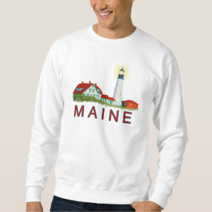 Lighthouse, Maine, Portland Head Light, Coastal Sweatshirt