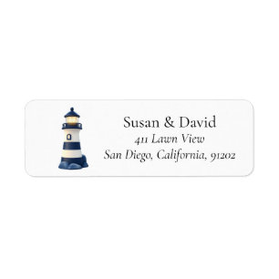 Lighthouse Maritime Nautical Label
