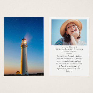 Lighthouse Memorial Prayer Card