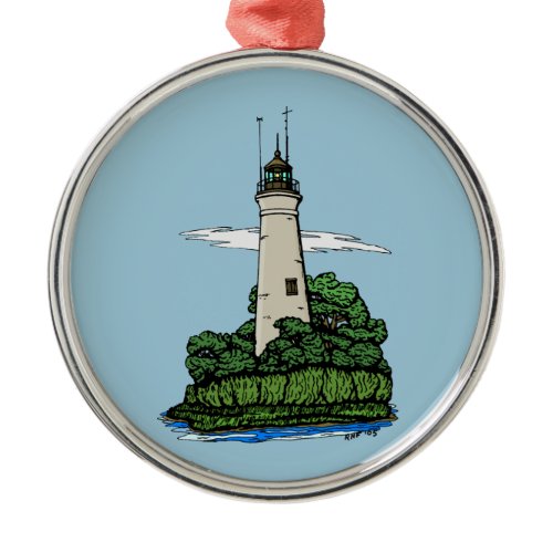 Lighthouse Metal Ornament