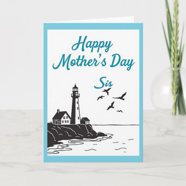 Lighthouse Mothers Day Card (Front)