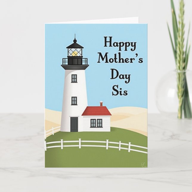Lighthouse Mothers Day Message Card (Front)
